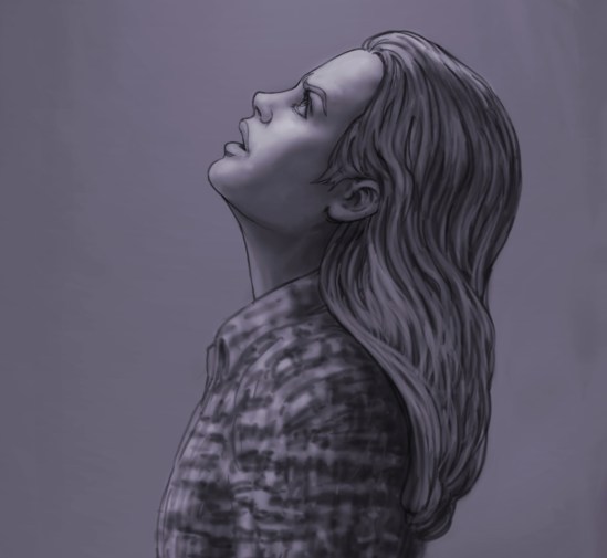 HeatherInBasement_Detail_2_Prple